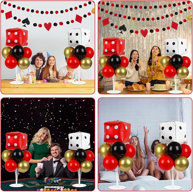 Naozinebi Casino Party Balloons Stand Kit 2 Sets - Image 7