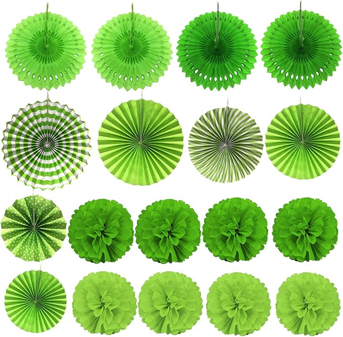 Party Decoration, Pom Poms Flowers, Garlands String Polka Dot and Triangle - Image 7