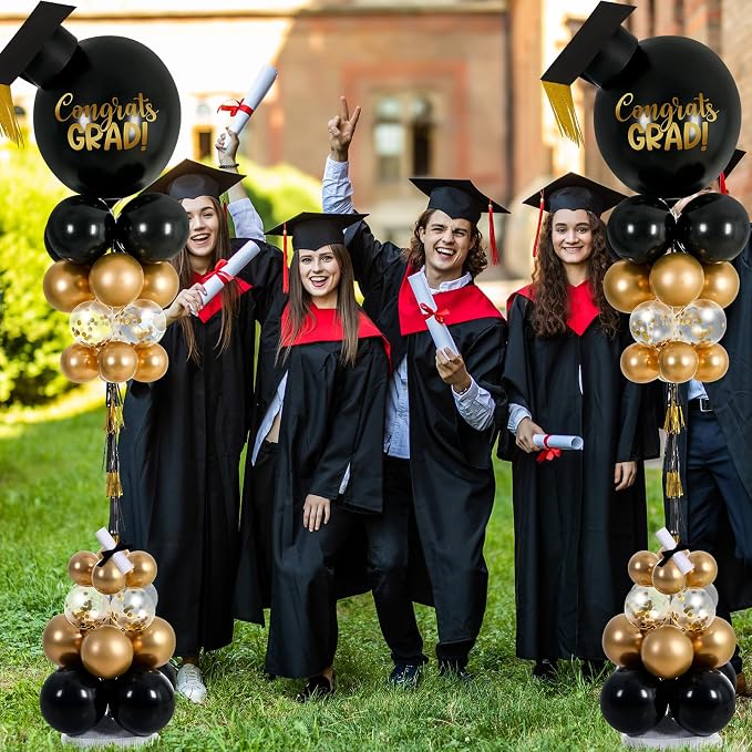 2 Sets 2026 Graduation Party Decorations 6.6ft Balloon Column Stand Kits Height - Image 7