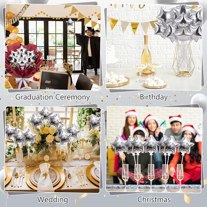 15 Pcs Mini Star Self Inflatable Balloons Bulk - Image 7