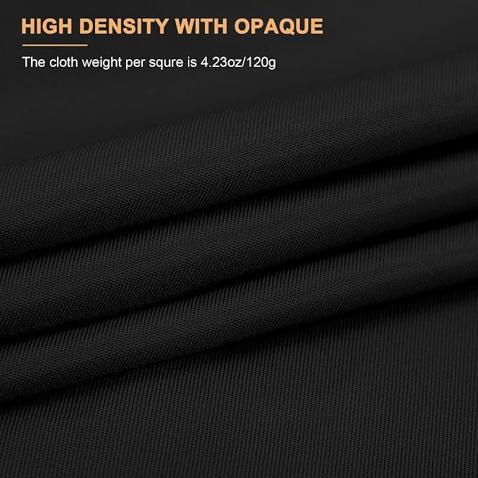 10x7 FT Black Backdrop for Photography, Polyester Fabric Background | Pure - Image 7