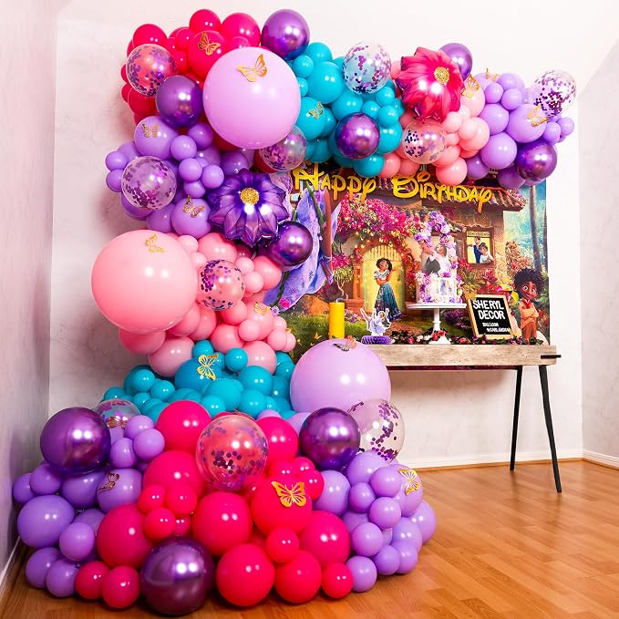 ALL-IN-1 Purple Blue Pink Balloon Arch Kit - Image 7