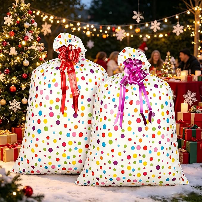 2 Pcs Large Gift Bags Oversized Plastic Storage Bags 48"x 36" - Image 9