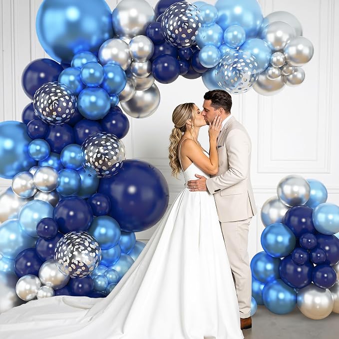 Amandir 153pcs Blue and Silver Balloon Garland Arch Kit Different Sizes | 18 12 - Image 7