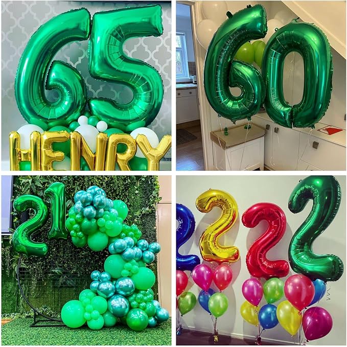 Number 23 Dark Green Balloons 40 Inch Giant Green 23 32 Numer Foil Helium - Image 6