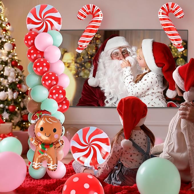 2 Sets Christmas Gingerbread Balloon Stand - Image 9