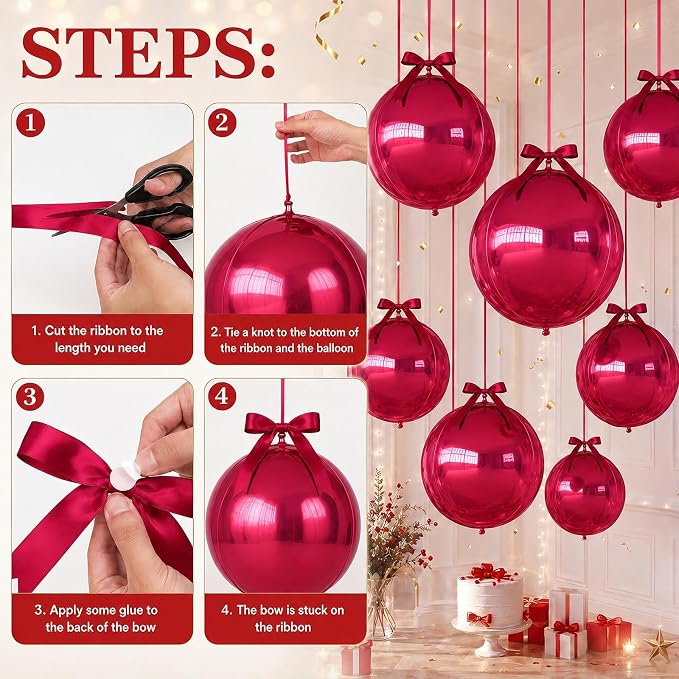Burgundy Round Foil Balloons - Image 9