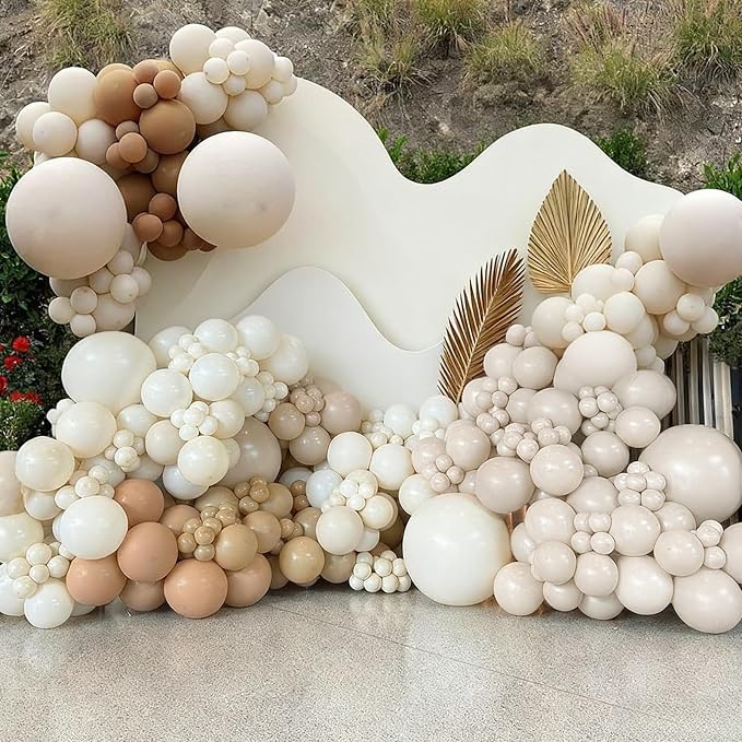 100pcs 5inch Small Sand White Balloons | 5” Mini Ivory & Cream Party Balloons - Image 6