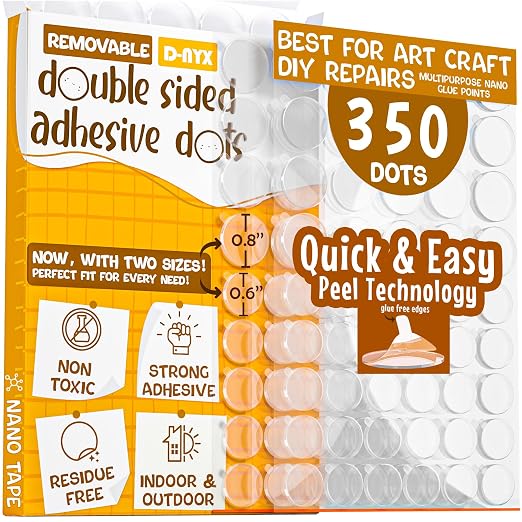 Double Sided Tape Adhesive Dots Stickers 280, 550 or 700 Pack Removable Putty - Image 8