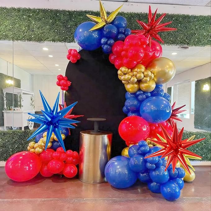 Red Blue Gold Balloons, 12inch Red And Blue Balloons - Image 7
