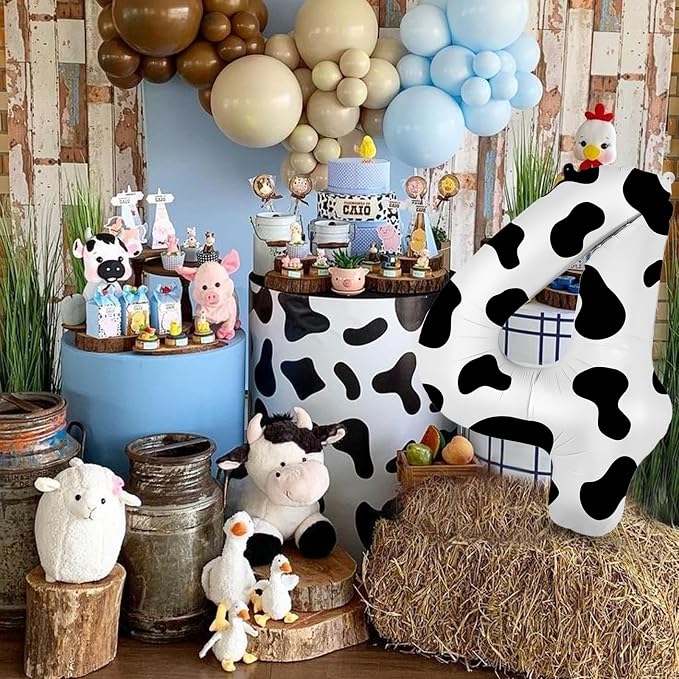 40 Inch Cow Print Balloon, Number 4 balloons Cow Balloons - Image 7