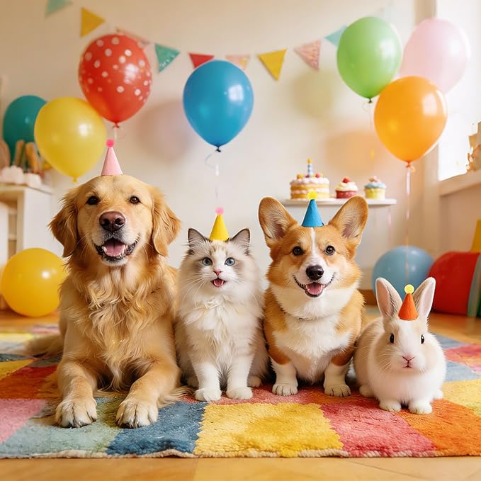 CANREVEL Mini Party Hats for Stuffed Animals Headwear, Birthday Hats - Image 7