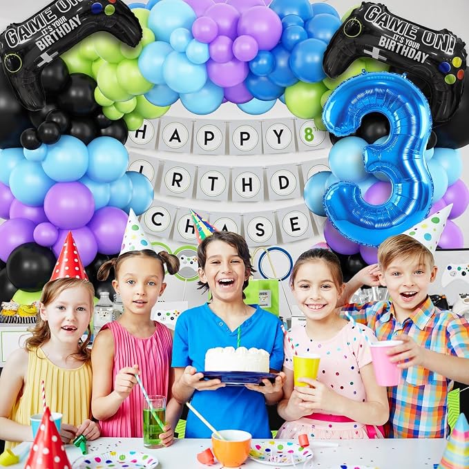 3th Birthday Video Game Balloons Arch, 3th Game Party Balloons Garland Kit 3th - Image 7