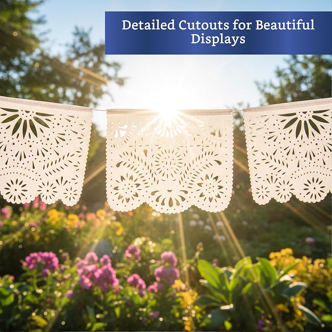 White Papel Picado Banner 5-pk - Image 9