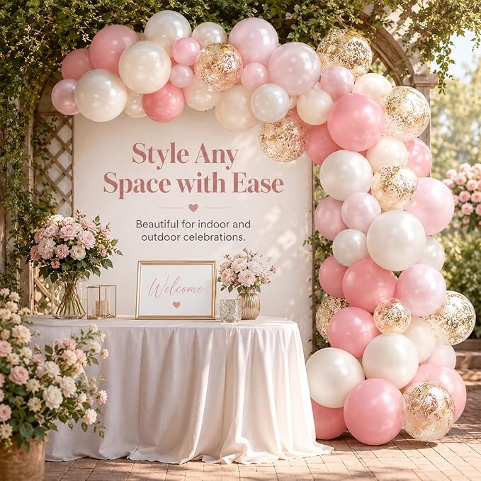 Biapian Pink And Gold Balloons - Image 8