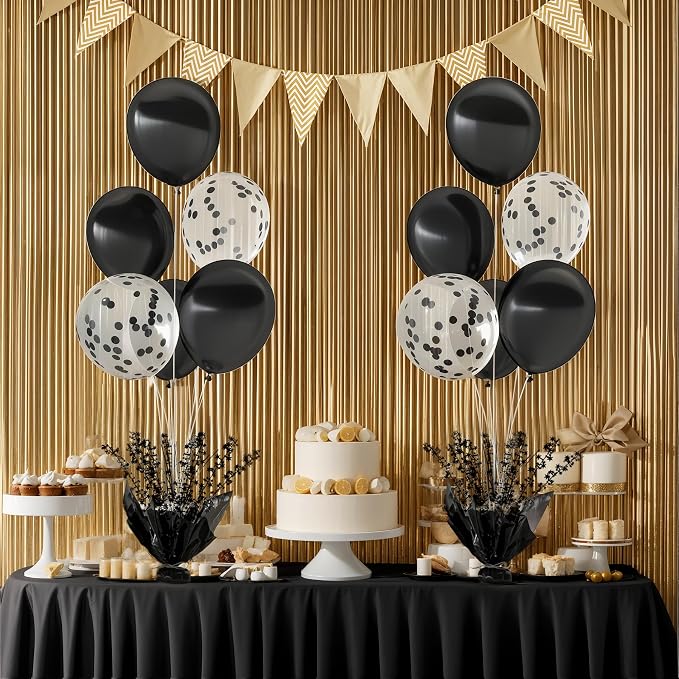 Black Balloon Table Centerpiece Kit, 6 Sets Black Balloon Stands - Image 7