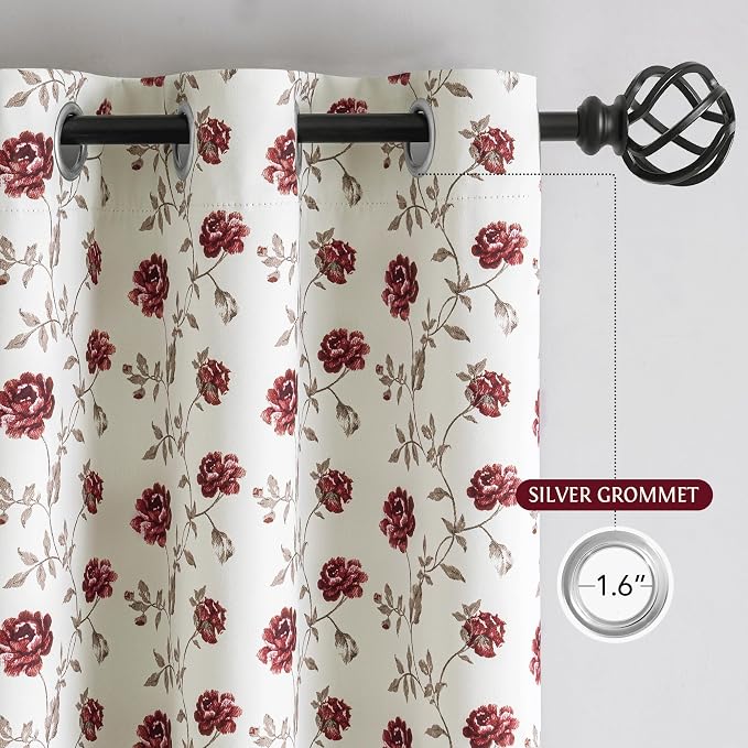 Beauoop Floral 100% Blackout Curtains - Image 9