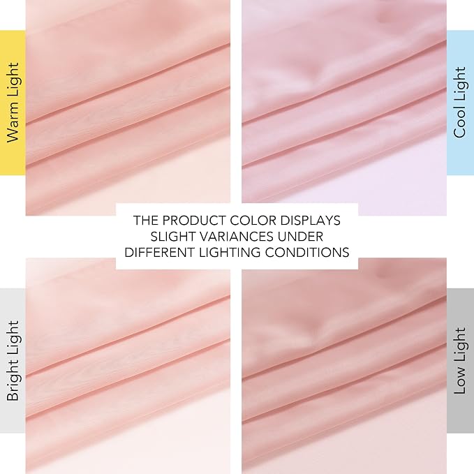 NICETOWN Light Pink Sheer Curtains - Image 7