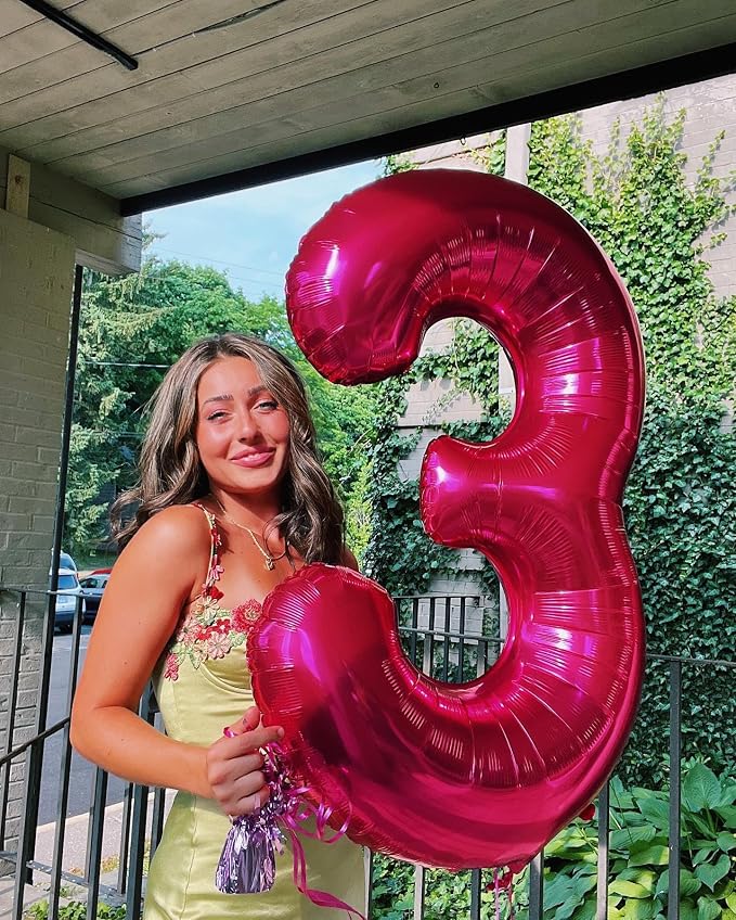 Hot Pink Number 30 Balloon 40 Inch - Image 7