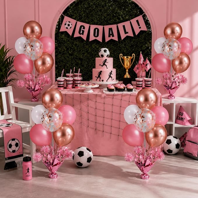 4 Set Rose Gold Balloon Centerpieces - Image 9