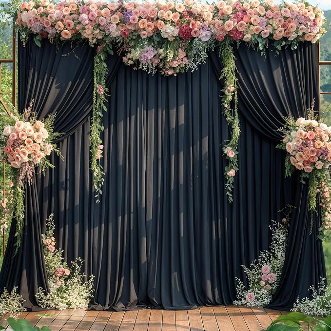 6 Panels Black Backdrop Curtains - Image 9