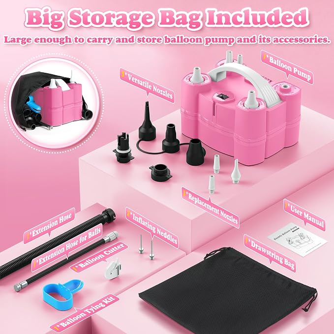 LooLaa Balloon Pump 4-in-1 Electric Balloon Inflator - Image 9