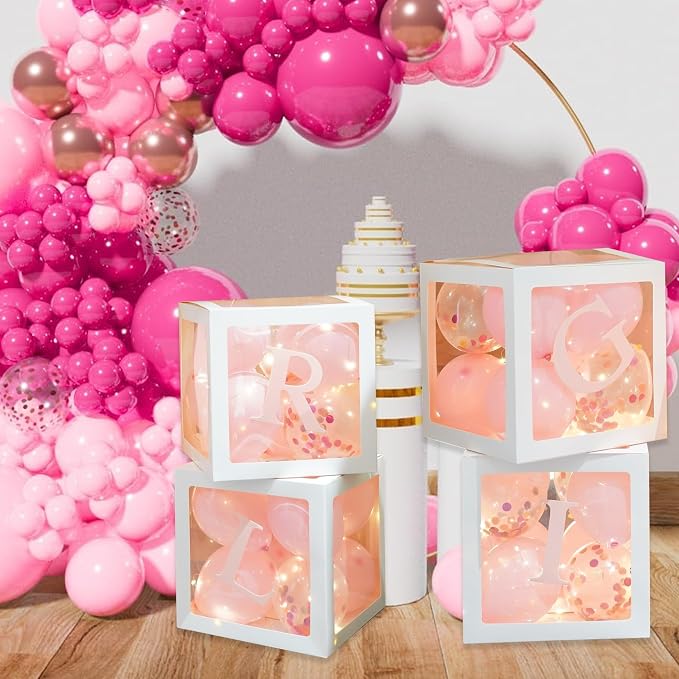 Uptotop Baby Shower Decorations Clear Balloon Blocks - Image 7