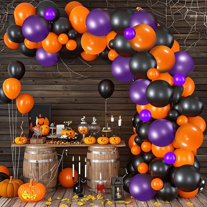 Black Orange Purple Latex Halloween Balloons 45ct 12in | Latex, classic - Image 7