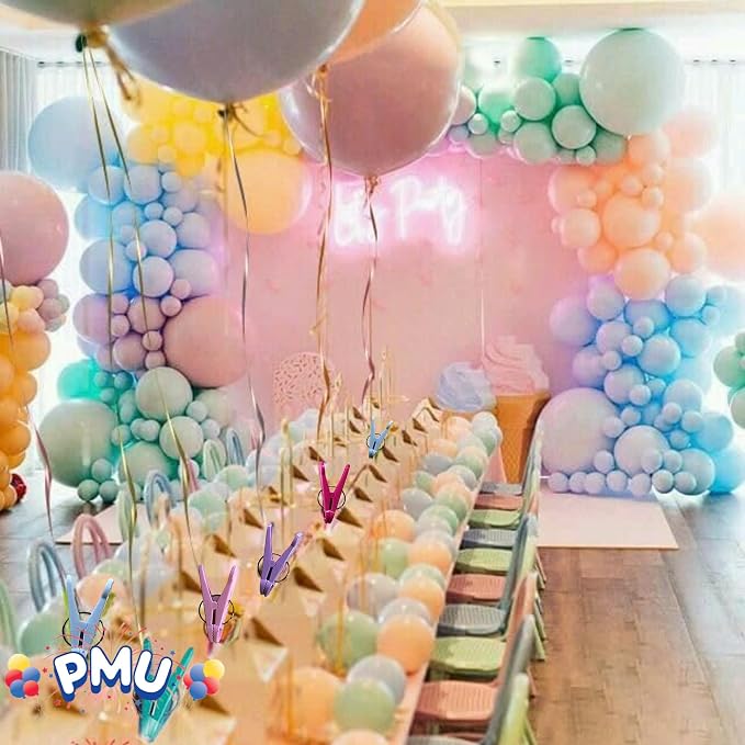 PMU Balloon Clip-N-Weight Assorted Pastel Colors 16-gram Plastic Balloon - Image 7