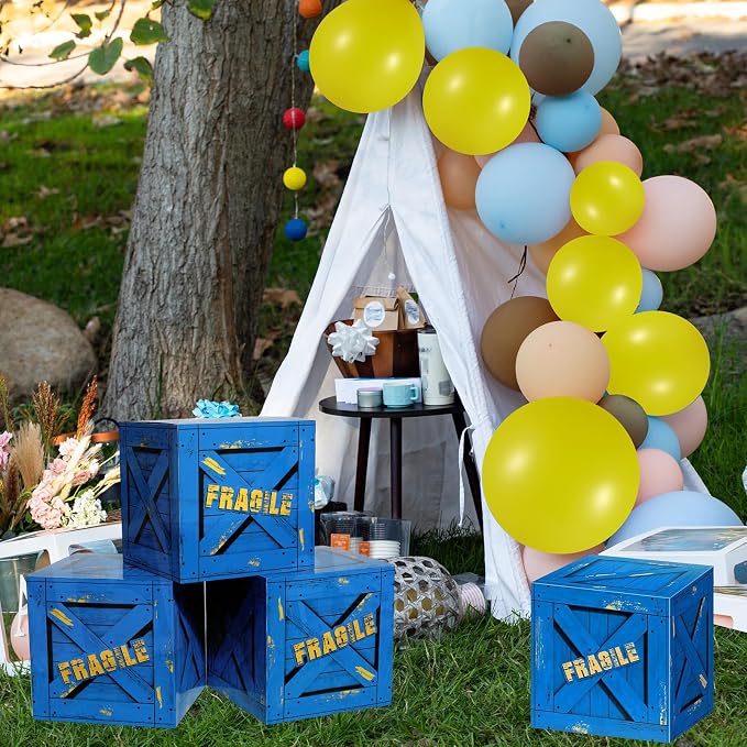 Qilery 16 Pcs Balloon Box Party Military Supply Fragile Loot Drop Box Party - Image 7