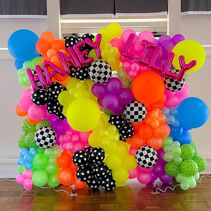 175Pcs Neon Balloons Arch Garland Kit, Glow in the Dark Balloons - Image 7