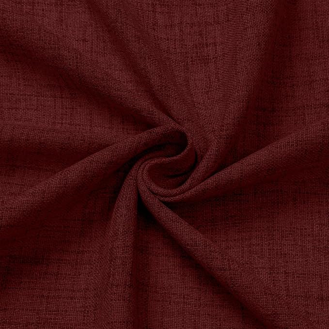 Tollpiz Linen Curtains Living Room Rod Pocket Semi Sheer Curtain Burlap Light - Image 9