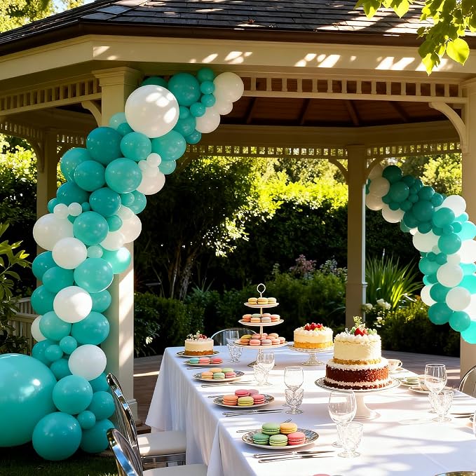 104pcs Teal Balloon Garland Arch Kit Different Sizes 18/12/10/5 Inch | - Image 6