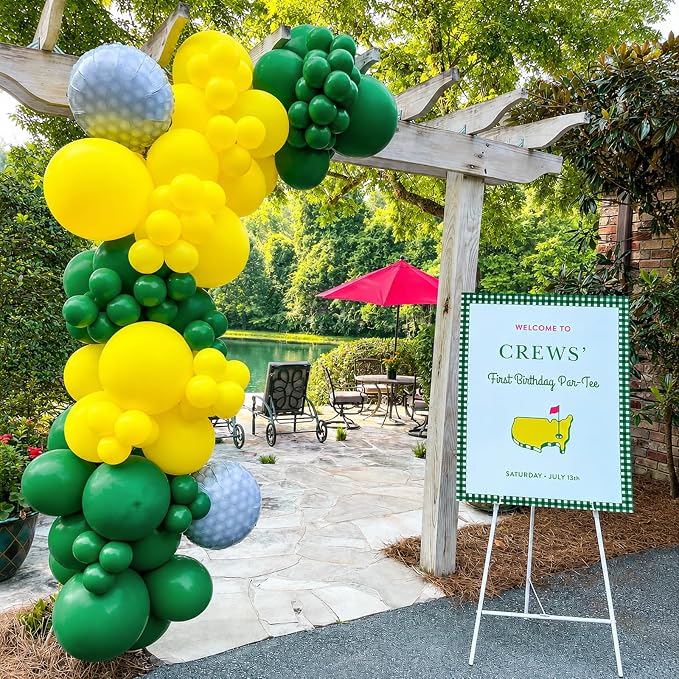 Golf Balloons, 12 Inch Green Yellow Balloons - Image 9