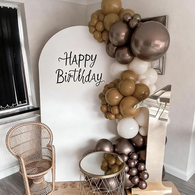 Awenztech 122pcs Brown Latex Balloons in 18 12 10 5 inches | Baby Shower - Image 8