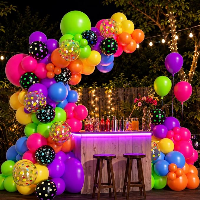 131pcs Neon Balloon Arch Kit - Image 7