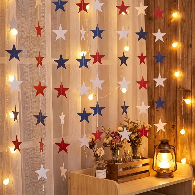 Patelai Glitter Star Garland Banner 2026 Graduation Decor 130 Feet Star Hanging - Image 7