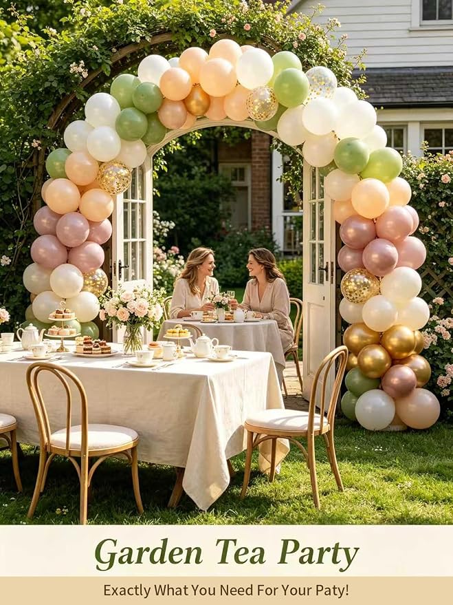 Pink and Green Balloons 12 Inch 60 Pcs Sage Green Dusty Pink Sand White - Image 9