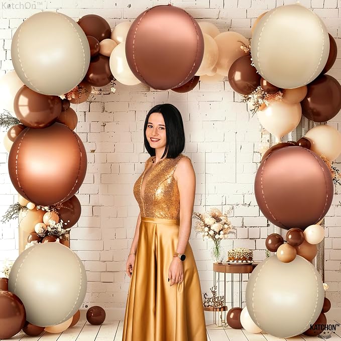 KatchOn Brown and Cream Balloons Set 22 Inch - Image 7