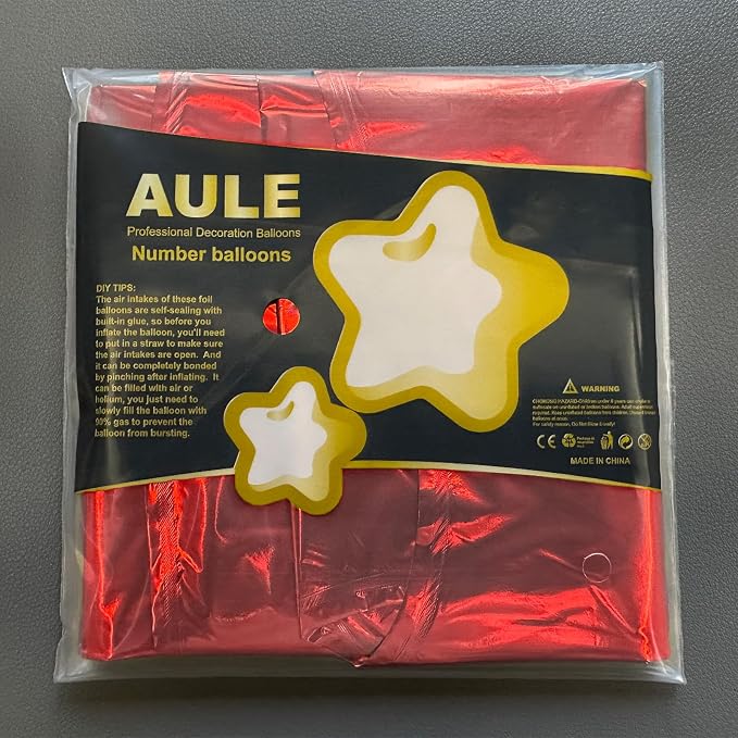 AULE 40 Inch Red 21 Balloon Number Foil 0-9 Birthday Big Numbers | Birthday - Image 6
