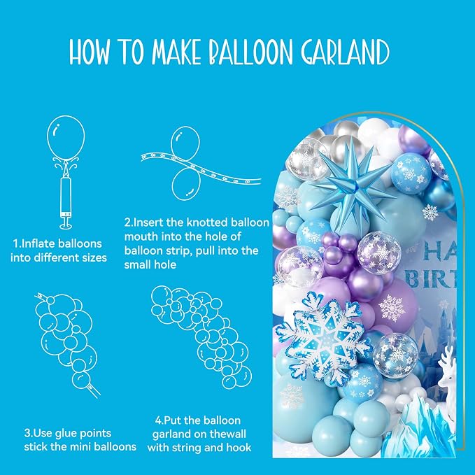 103pcs Winter Wonderland Balloon Garland Arch Kit - Image 8