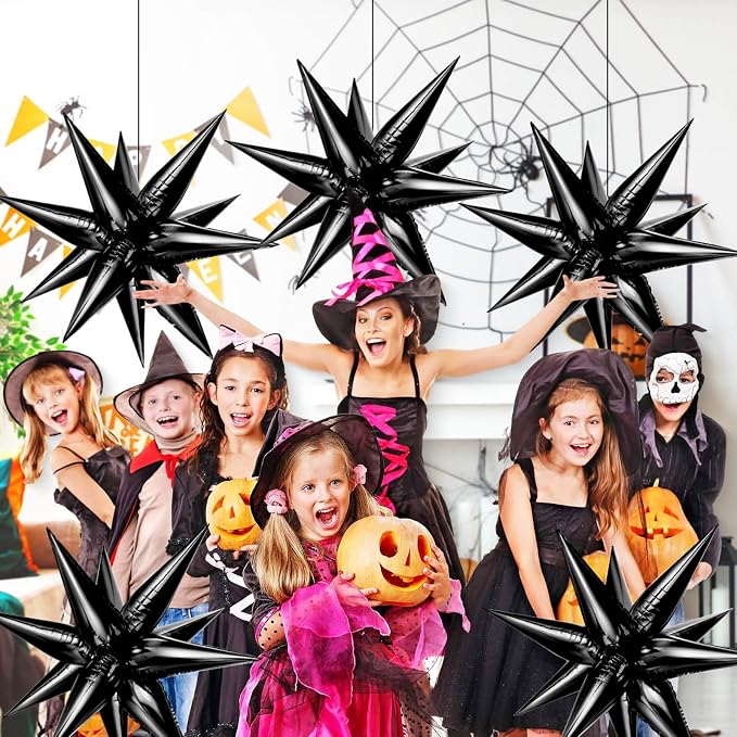 Black Star Balloons, Spike Cone Mylar Balloon - Image 8