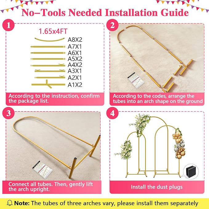 Metal Arch Backdrop Stand, easy set-up, - Image 8
