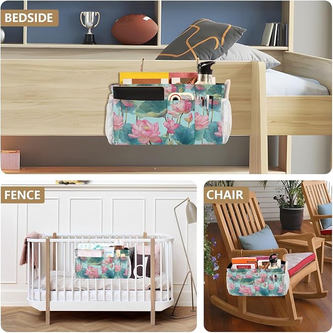 Bedside Caddy Hanging Bunk Bed Caddy Bed Organizer Hanging Pocket - Image 8