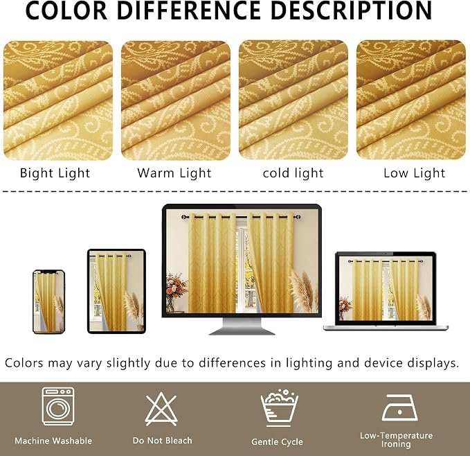 DWCN 100% Blackout Curtains for Bedroom 84 Inch - Image 8