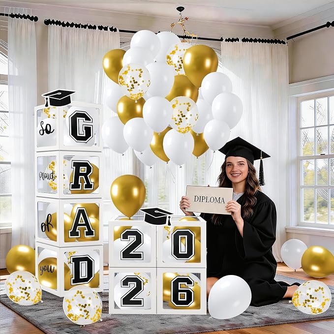 Graduation Decorations 2026 Graduation Party Decorations Set of 4 Boxes - Image 6