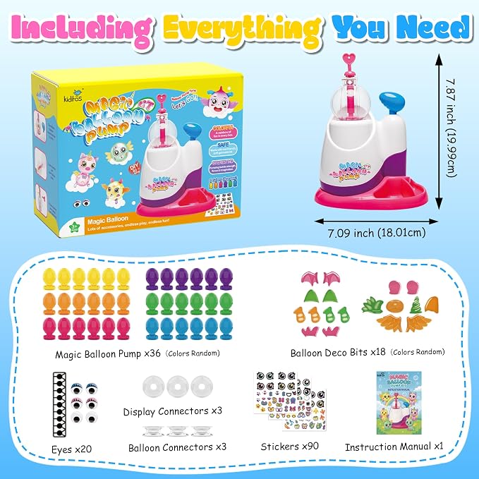 Kiditos Balloon the Funny Inflator, Magic Happy Balloons Maker Kit - Image 9