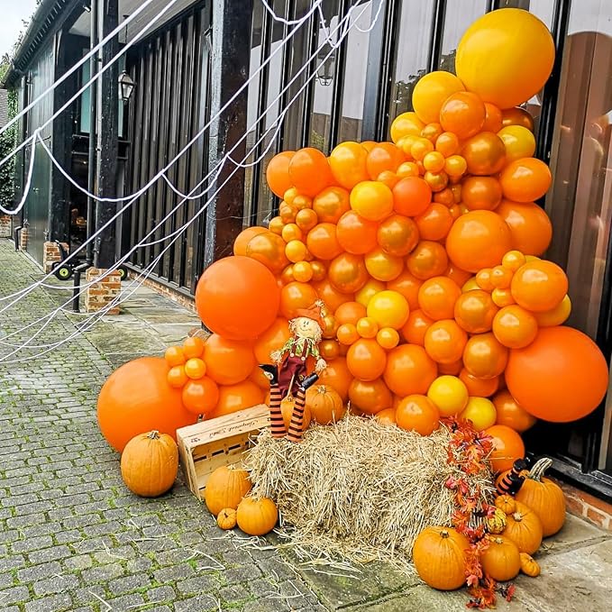 PartyWoo Pearl Orange Balloons 50pcs Fall Latex Helium Balloons 12 Inch | - Image 7