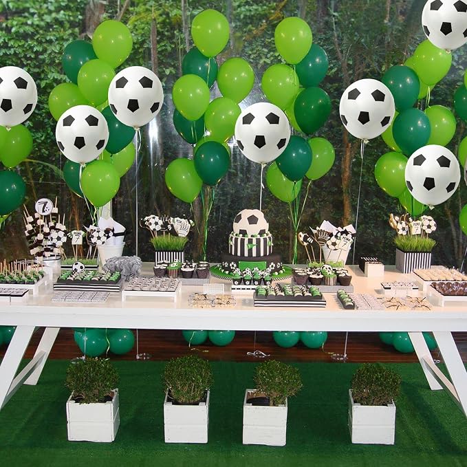 35 Pcs Soccer Ball Balloons, Soccer Party Decorations Supplies - Image 7