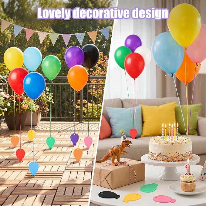 100 Pcs Plastic Balloon Weights, Reusable Colorful Weights - Image 7